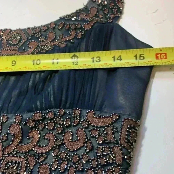 Adrianna Papell Cocktail dress w crinoline, beading, gorgeous pleating Size 6 - Picture 15 of 17